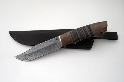 Нож из дамасской стали "Гюрза" - работа мастерской кузнеца Марушина А.И.